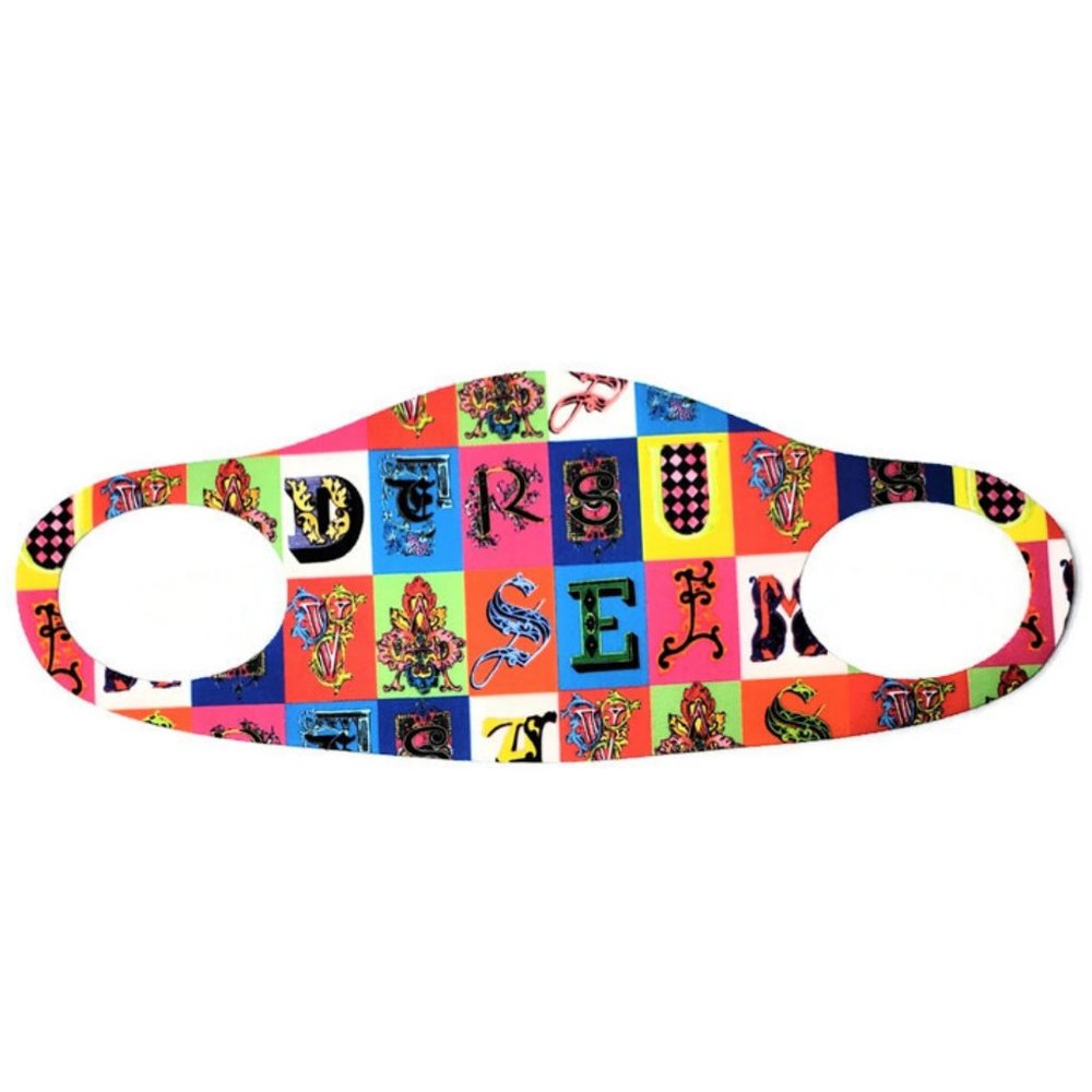 Fashion multi colored reusable, breathable soft cloth face mask.